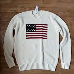 Brandy Melville Ivory Flag Sweater